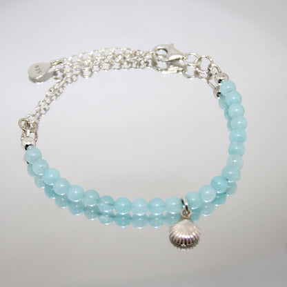 Armband Achat Blau