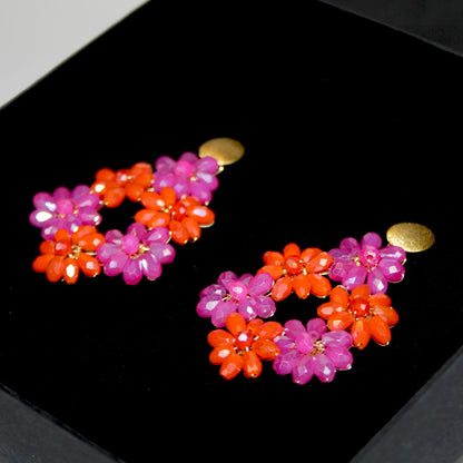 Lia orange pink Ohrring